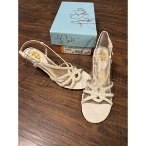 Life Stride Status Womens Brite White Heels Size 7 N With Box